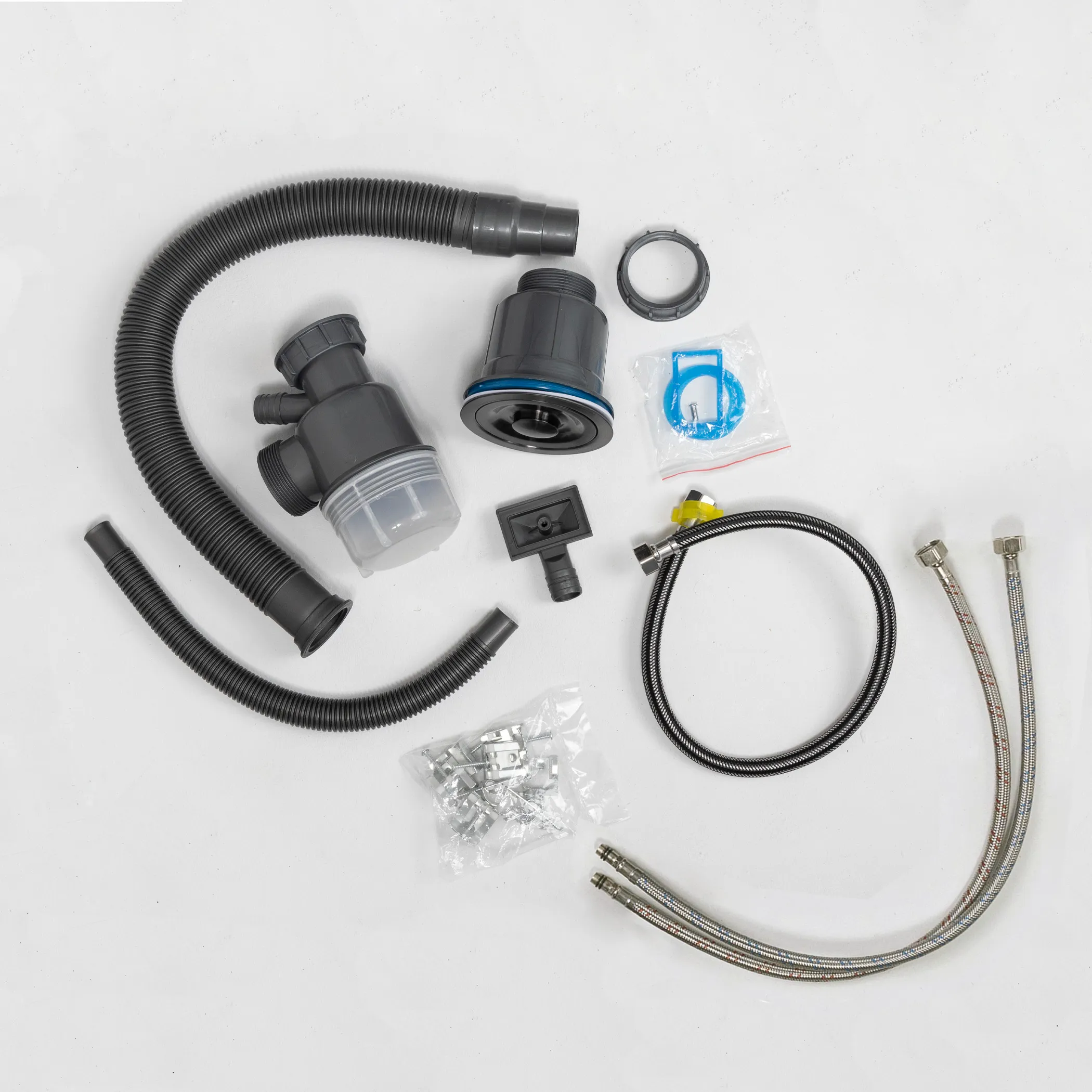 Мойка н/сталь, прямоугольная одночашевая со смесителем, 750*450мм, графит, PVD покрытие, врезн на/вровень столешнице, AKS (3,2мм)