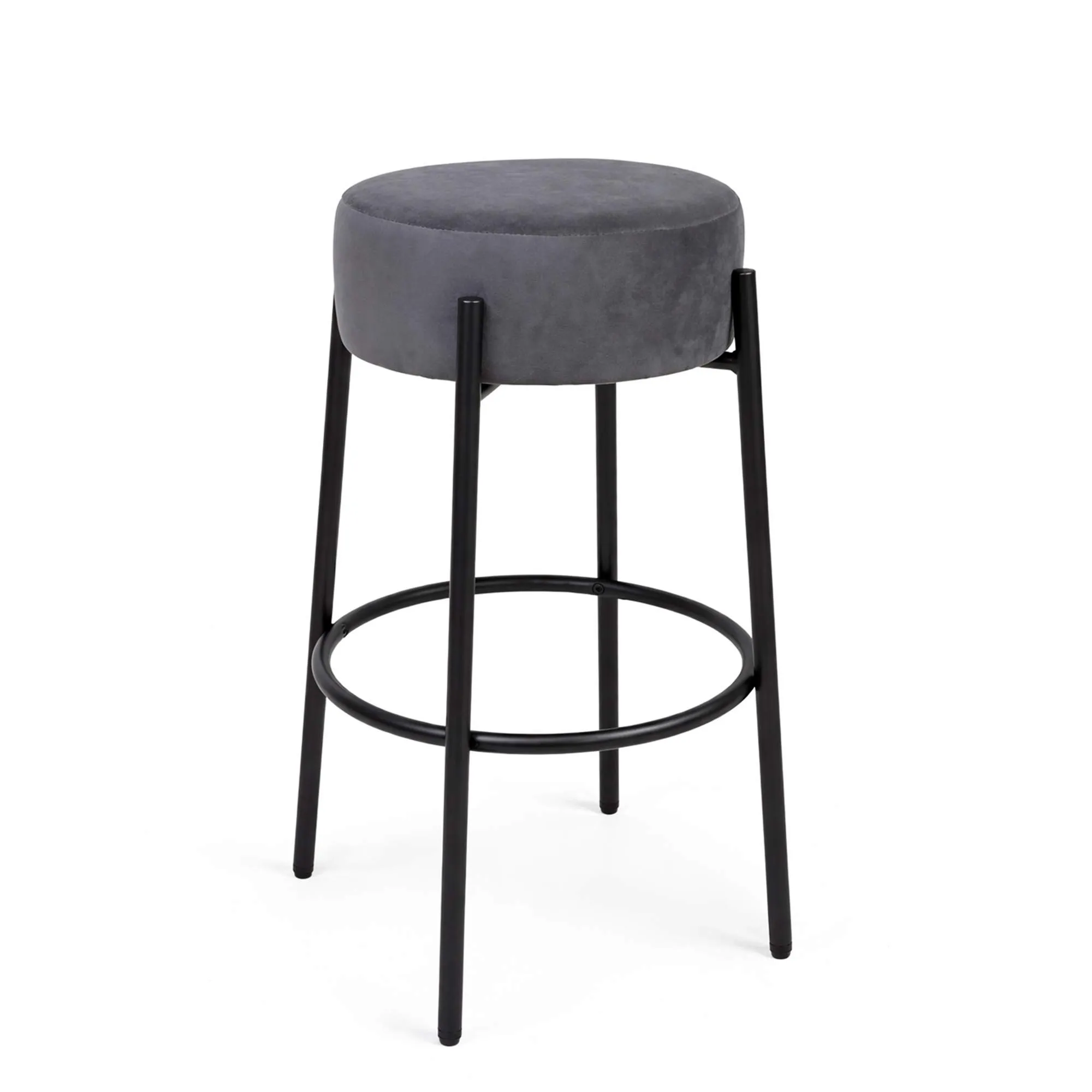 Стул барный BOB, темно-серый велюр HCJ-40/черный