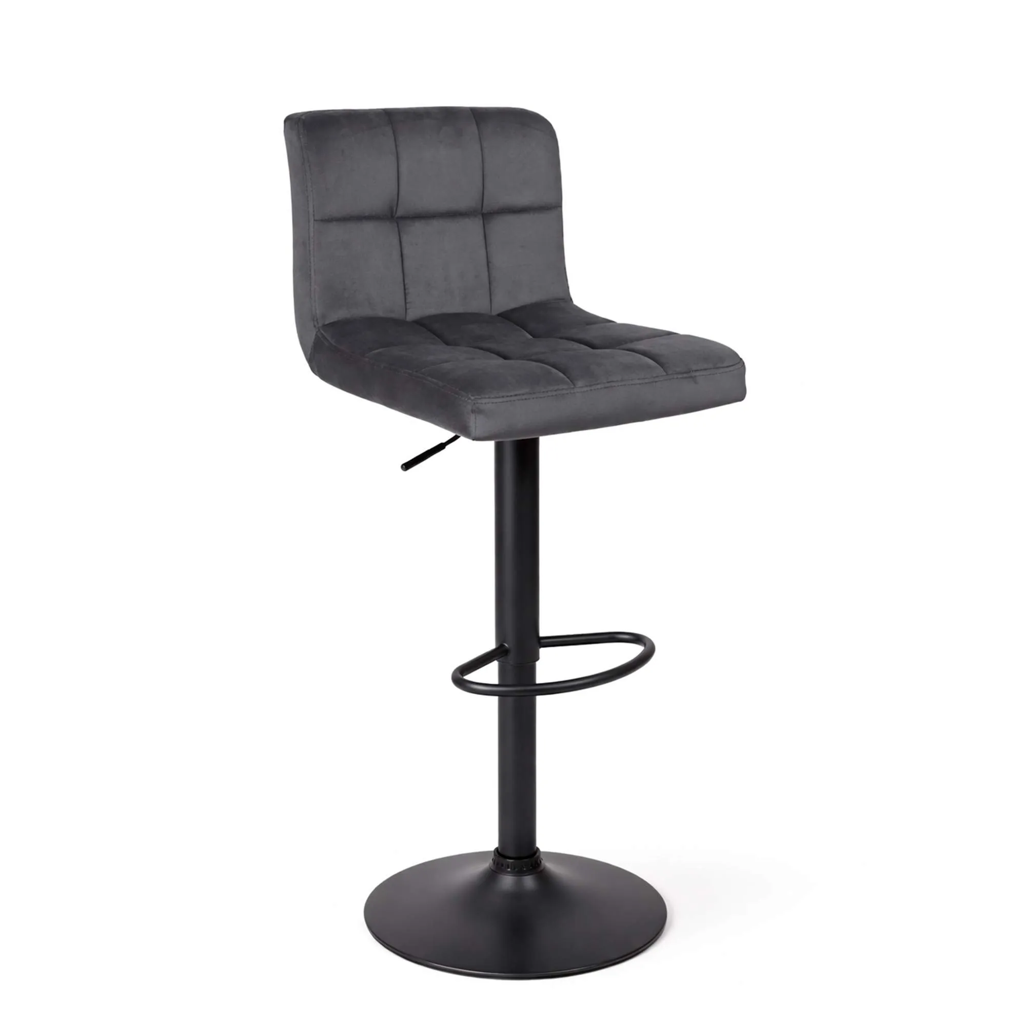 Стул LOGOS, барный, (темно-серый велюр HCJ-40/черный)