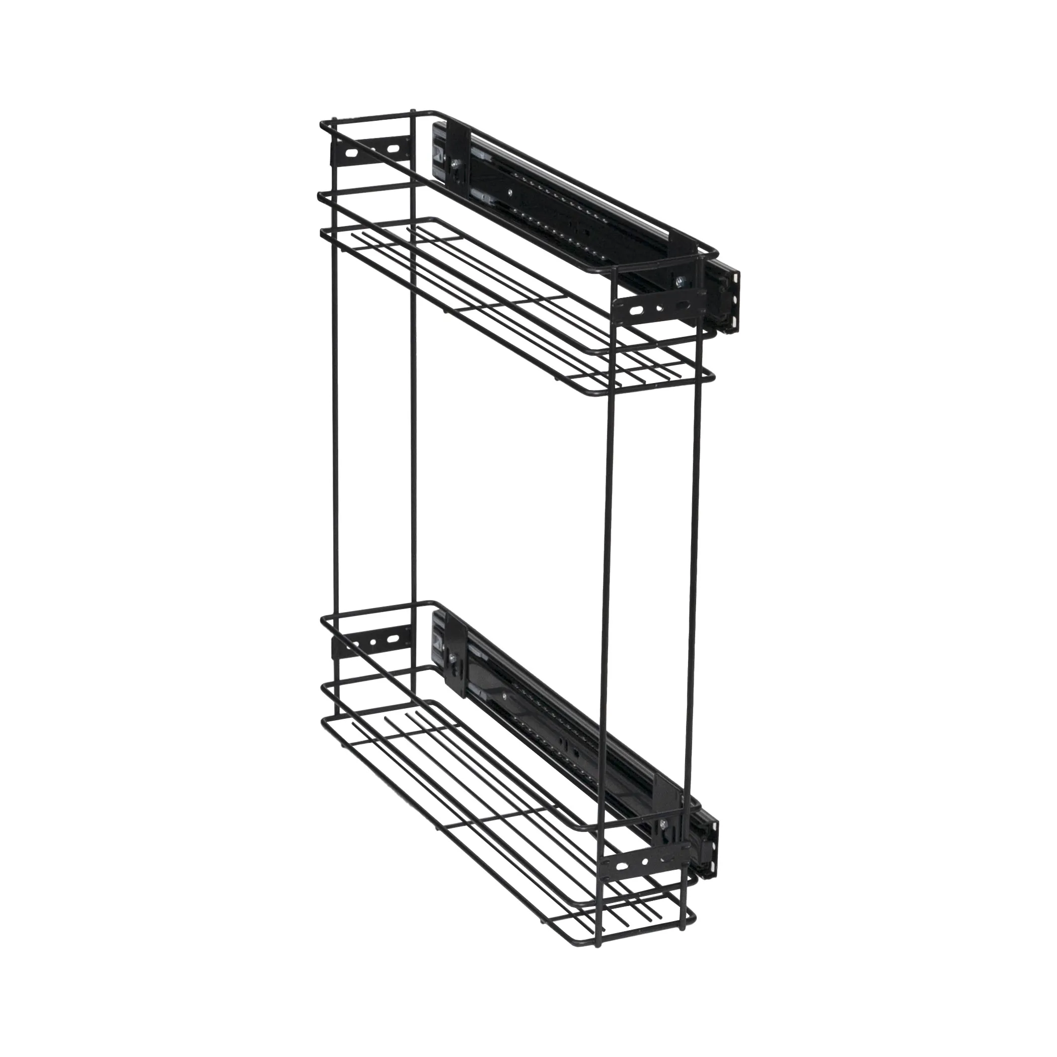 Выдвижная корзина-карго 150 крепл.боковое/универс. без доводчика, черный GRIDLI