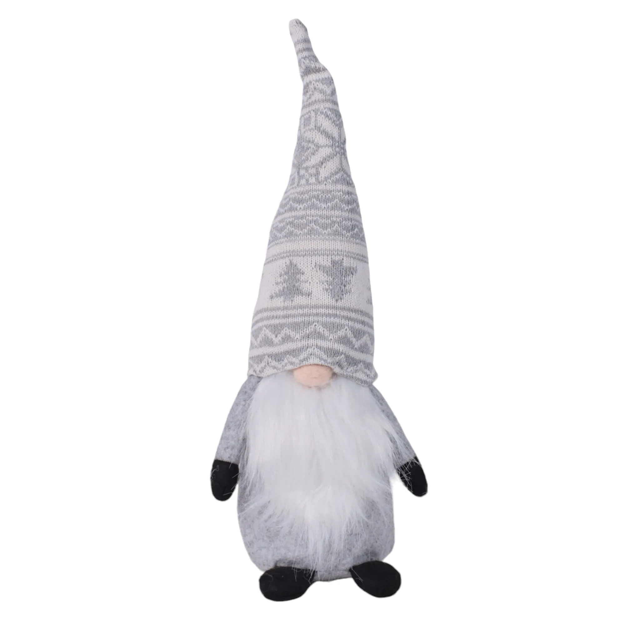 Интерьерное украшение "Гном с орнаментом", 40см, серый (RY-123)