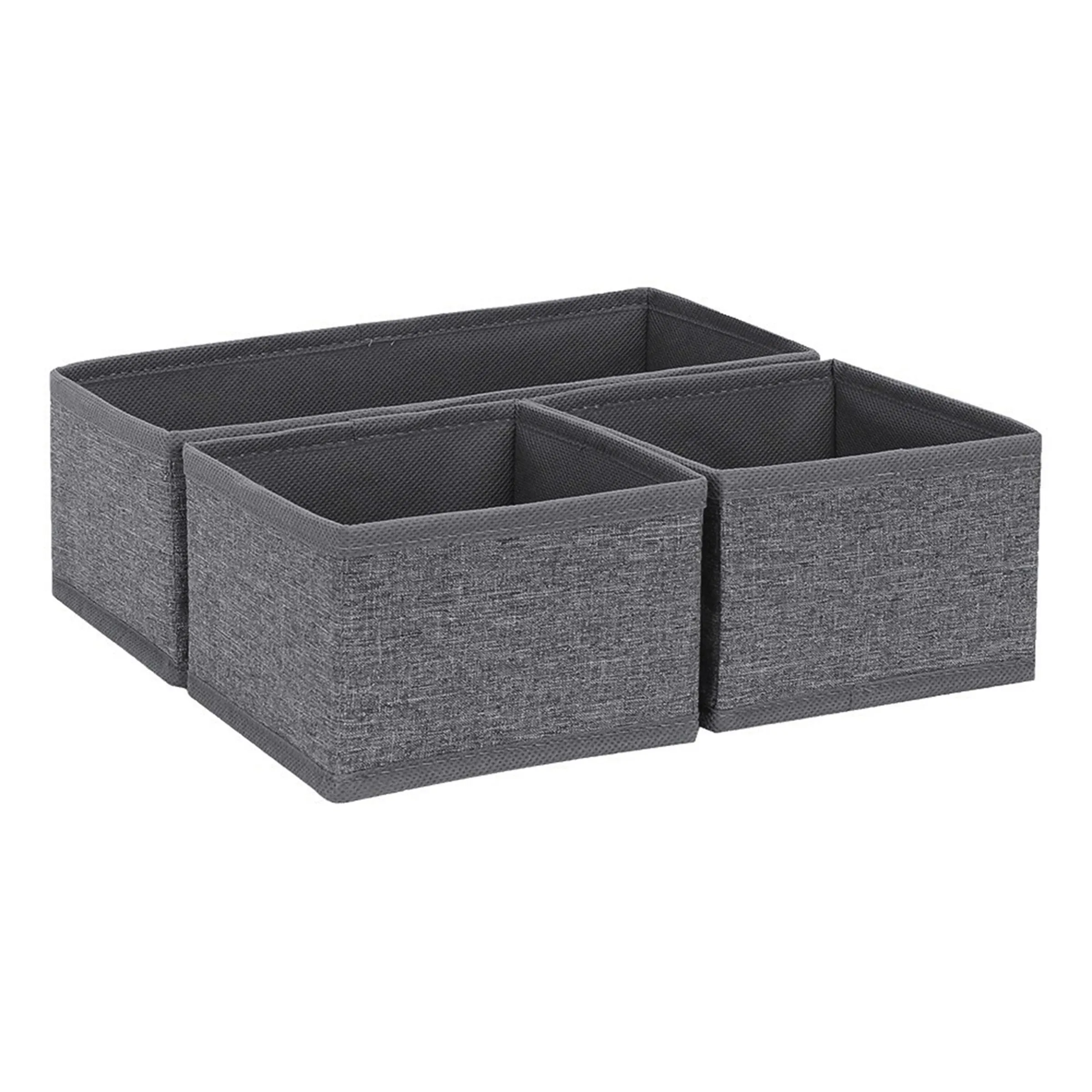 Набор контейнеров MACKENZIE-1, 3 шт, серый, 30*18*10см (1шт), 18*15*10см (2шт)