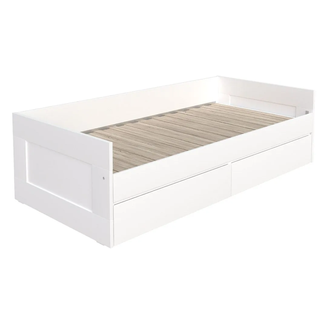 Кровать раздвижная СИРИУС 90(180)*200, белая (2.02.08.450.1 RU)