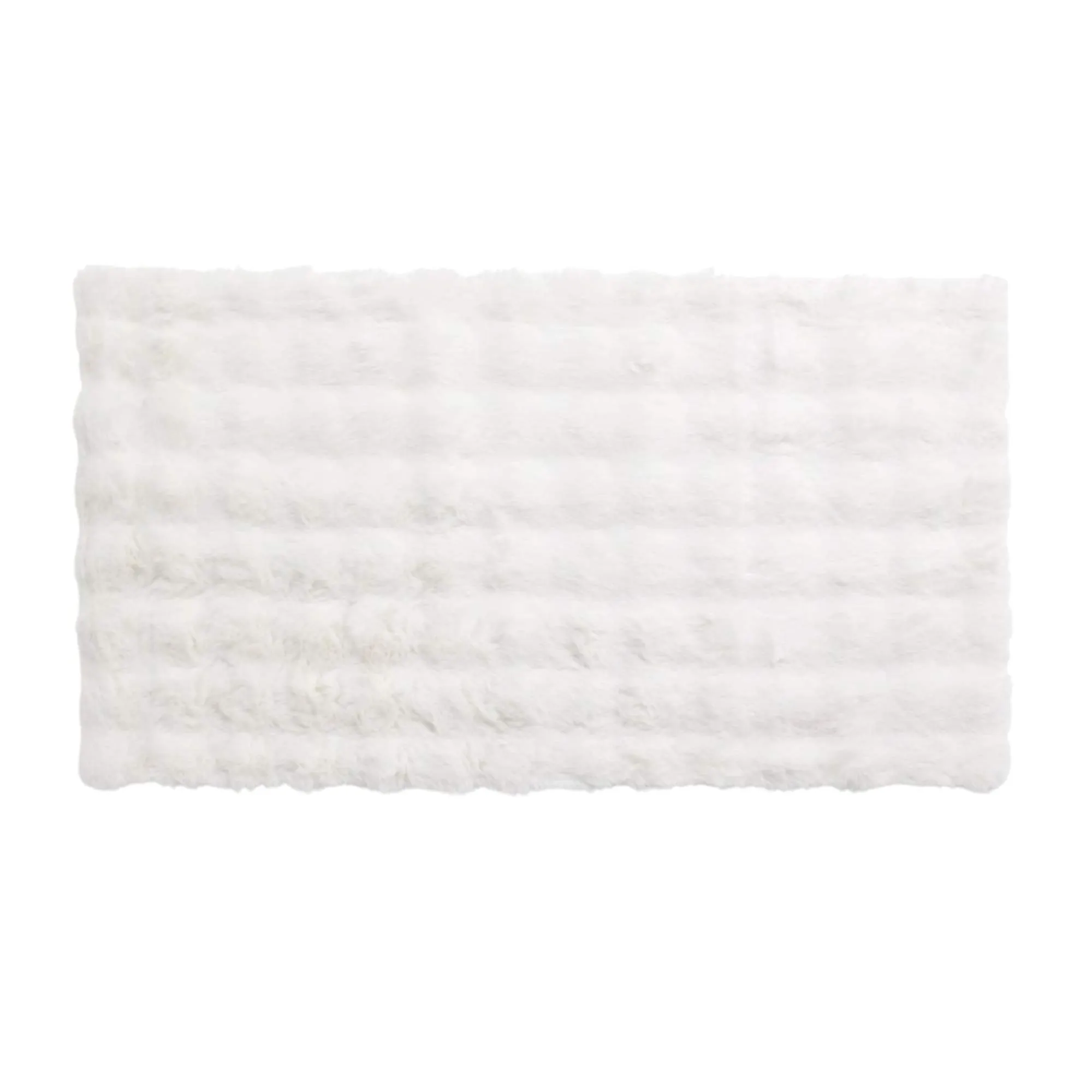 Ковер BUBLE FAUX FUR, белый, 60*110см