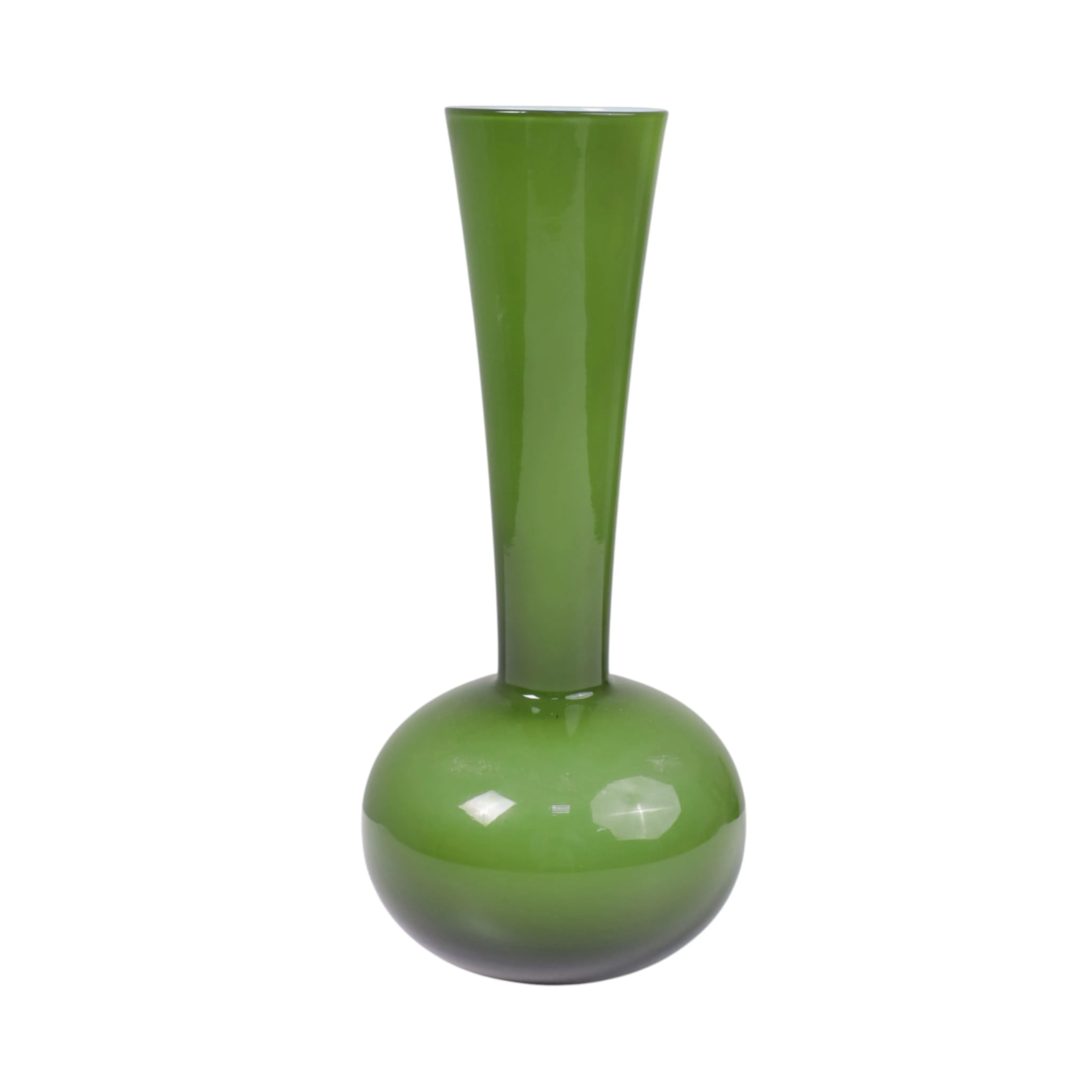 Ваза керамическая FLORA, зеленый, 8*32см