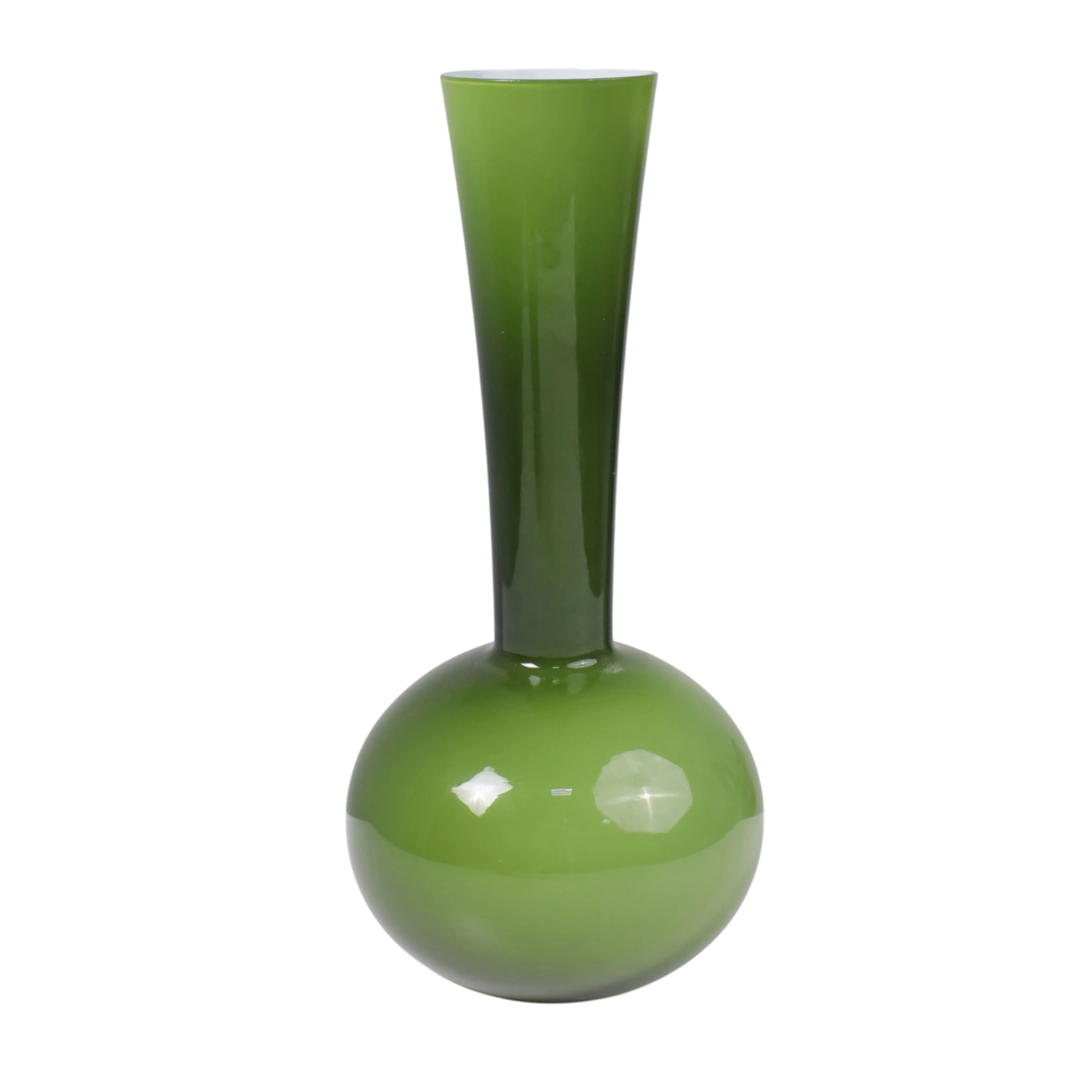 Ваза керамическая FLORA, зеленый, 7*36см