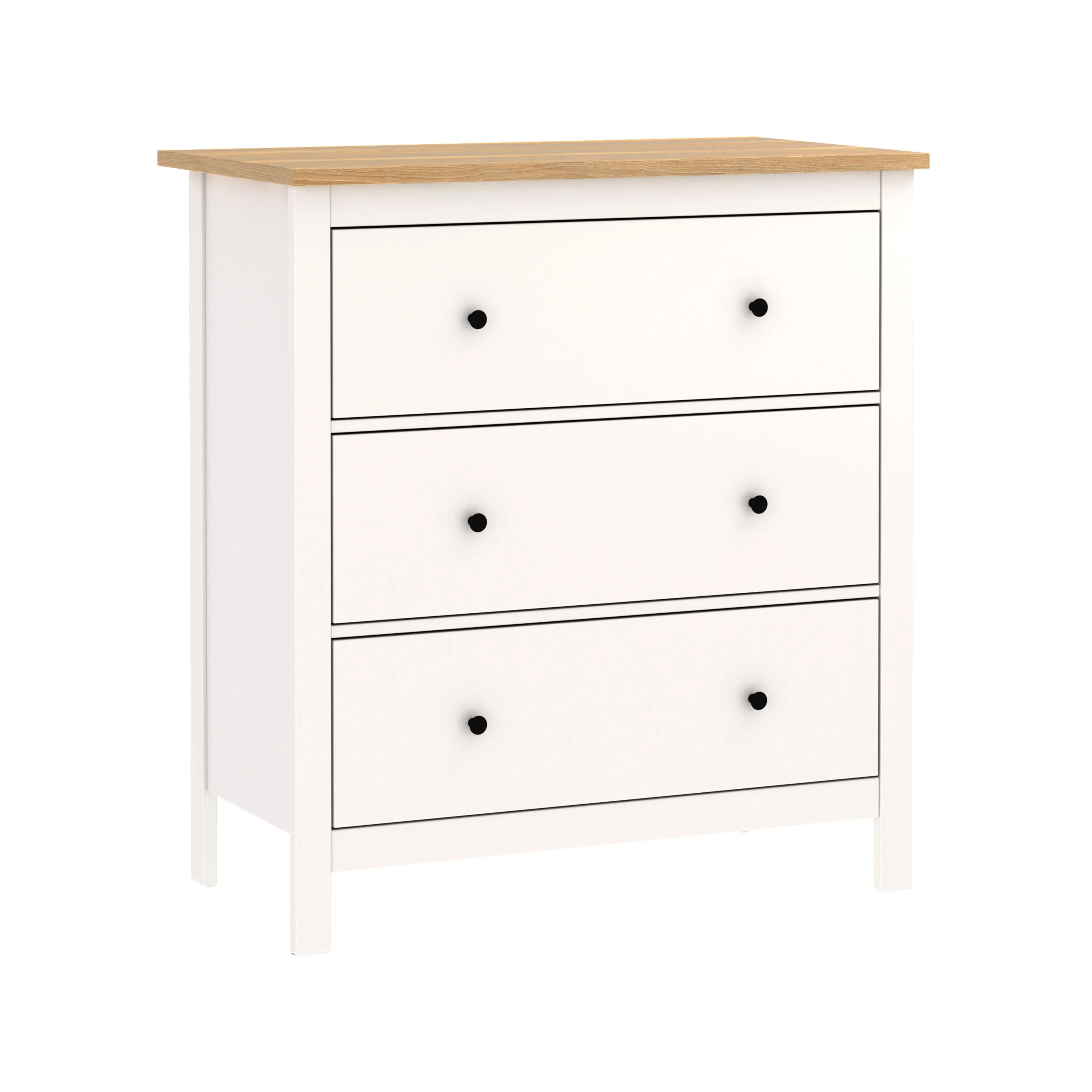 Комод САГА 3 ящика, белый/ясень (2.08.02.020.14 RU)