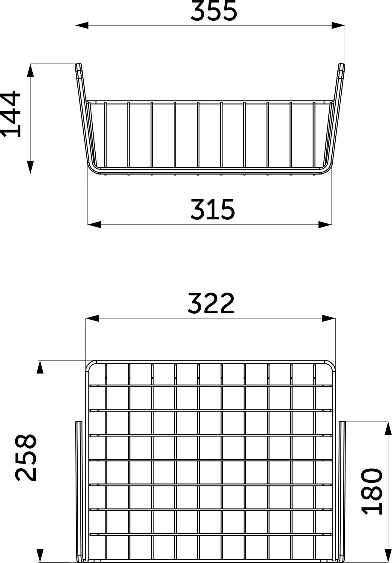 Корзина подвесная, белый AKS