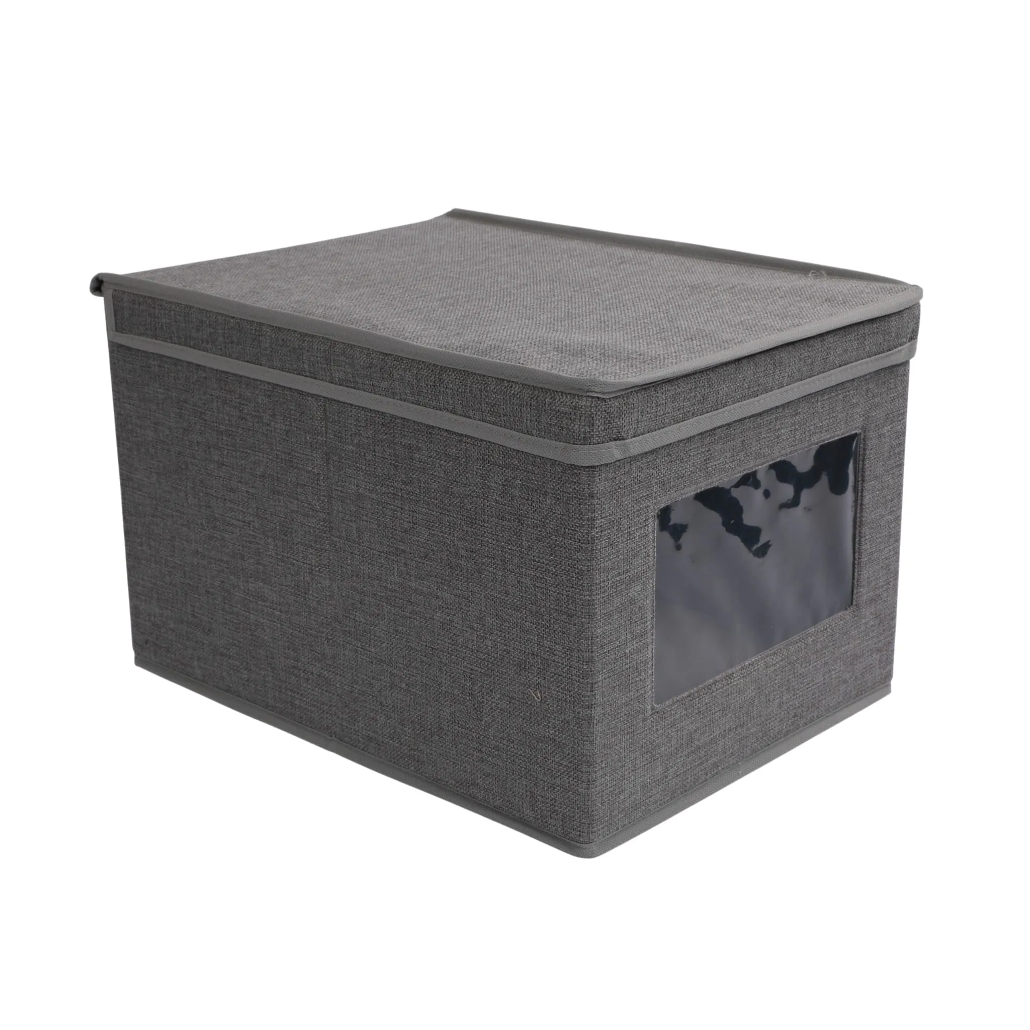 Контейнер для хранения MACKENZIE-2, с крышкой, серый, 30*30*15,5см