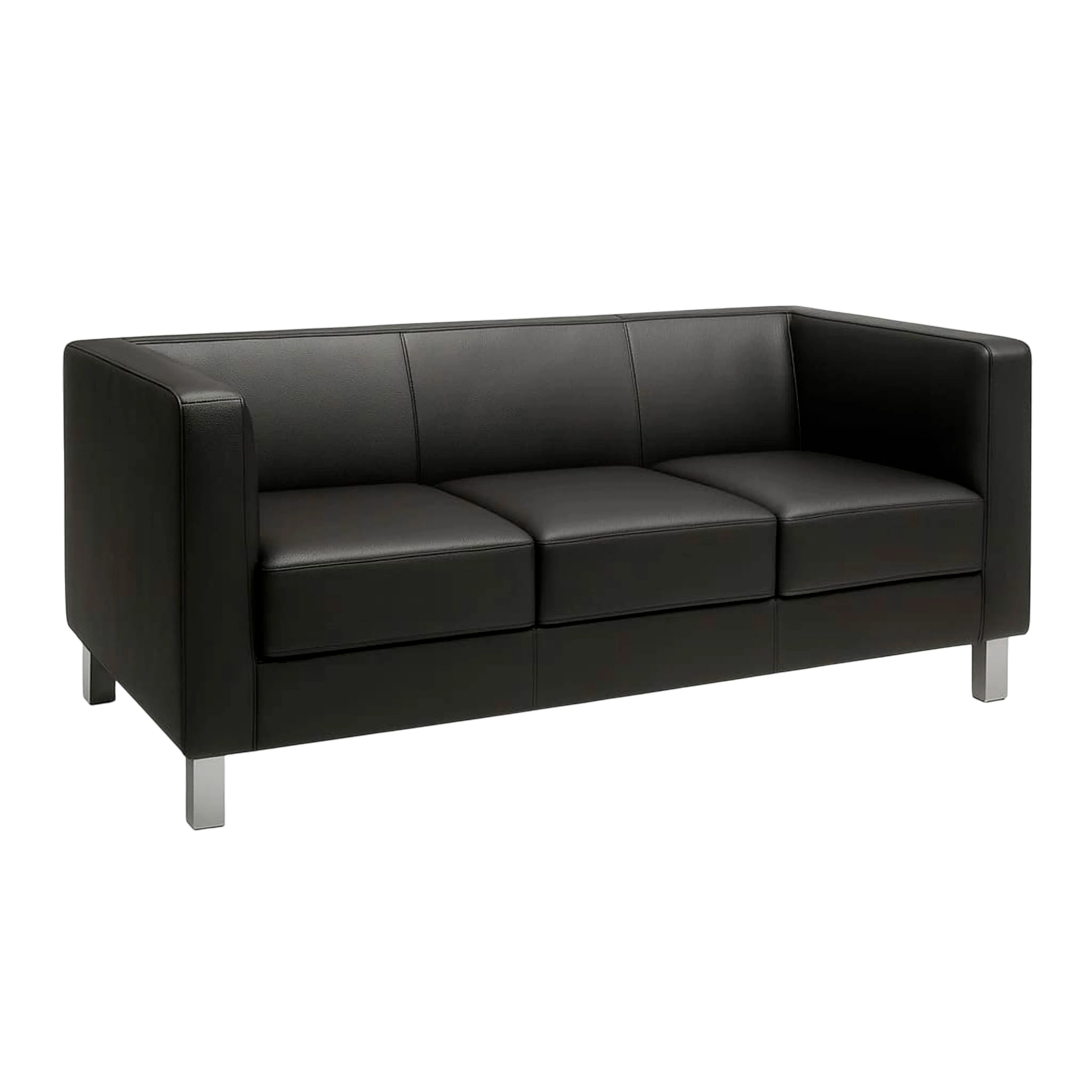 Диван Бета 3, экокожа Pegasso черный