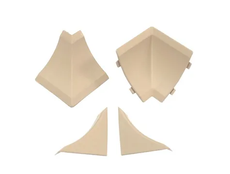 Комплект ПВХ аксессуаров к плинтусу M темно-бежевый AKS