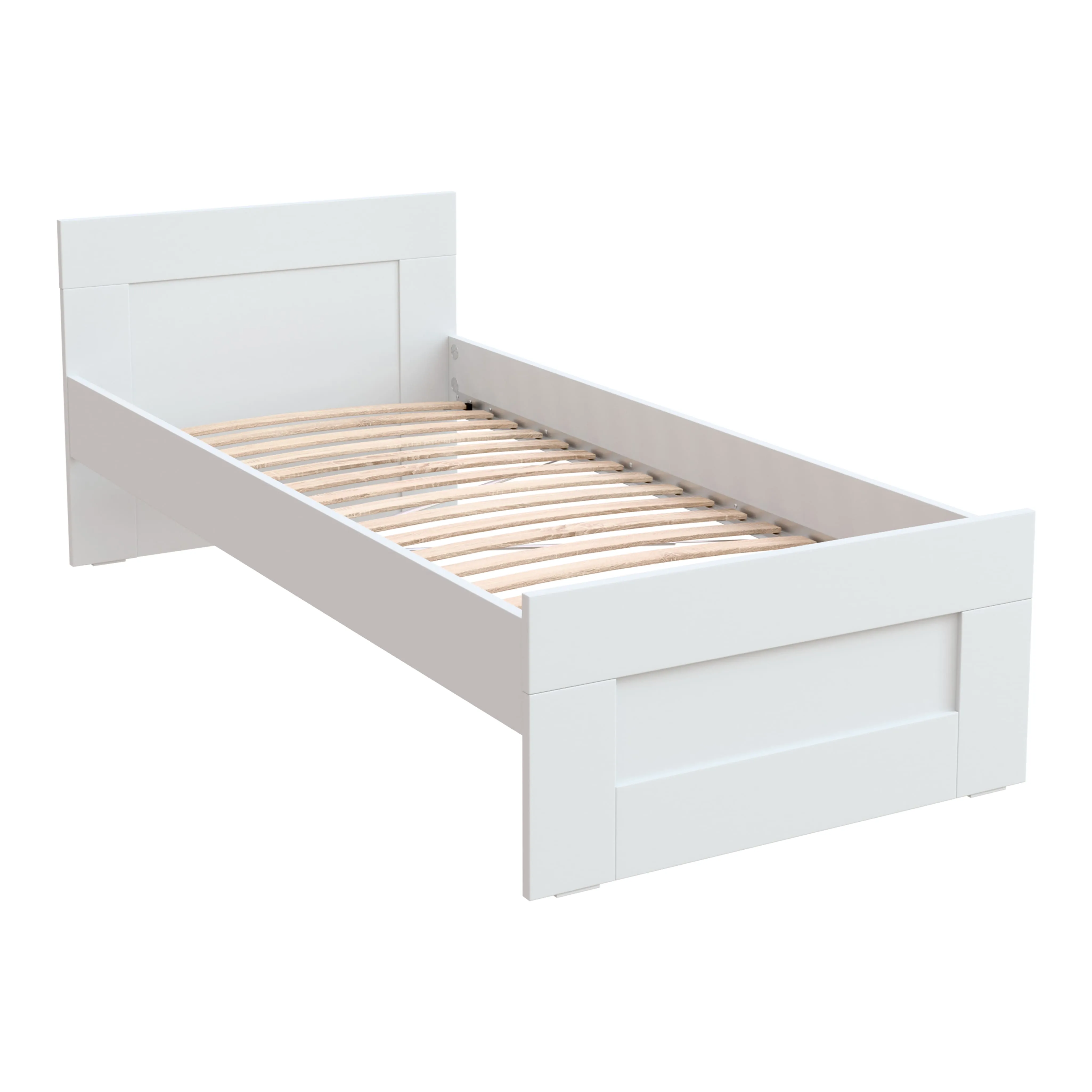 Кровать одинарная СИРИУС 90*200, белая (2.02.04.580.1 RU)