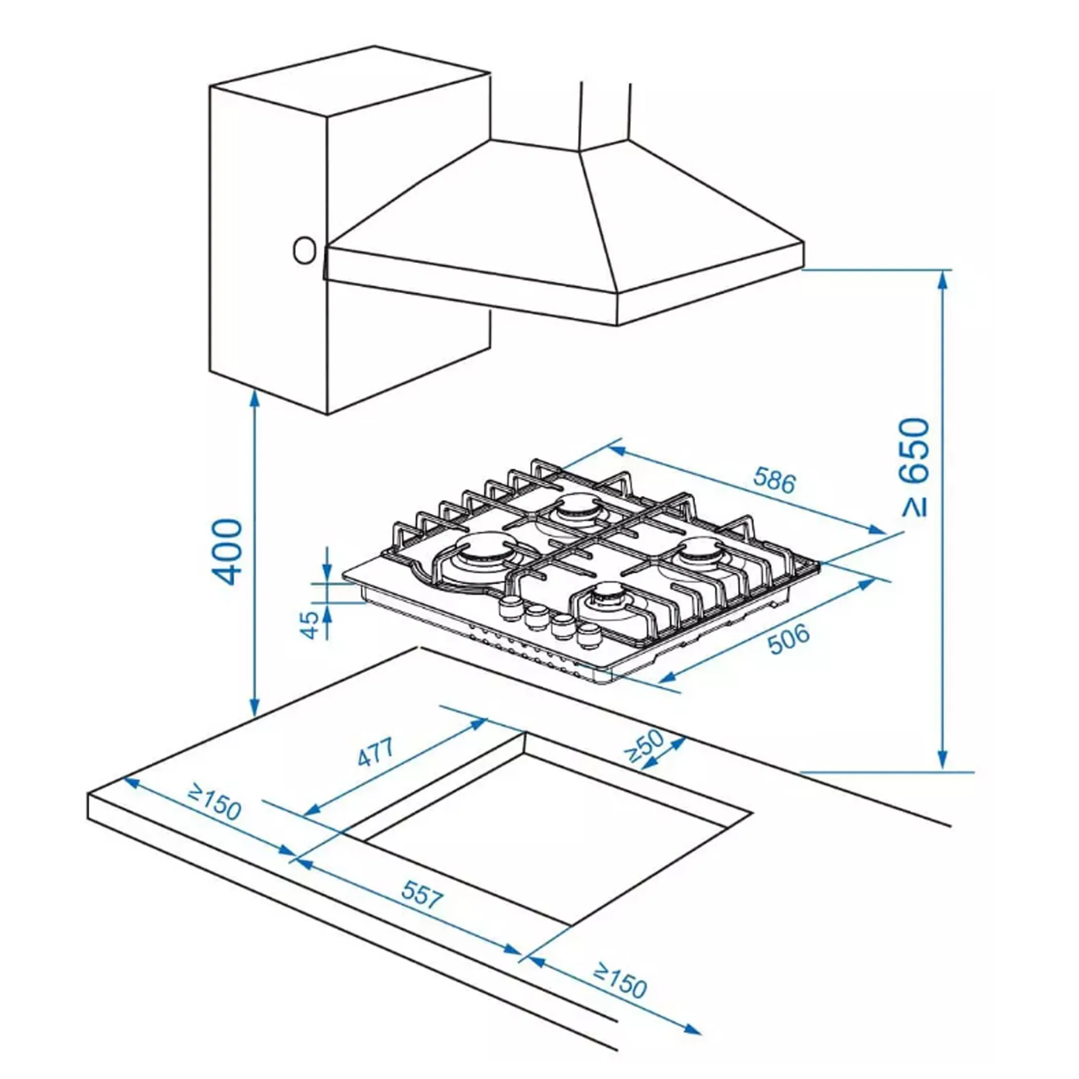 Газовая варочная поверхность Haier HHX-M64RNX