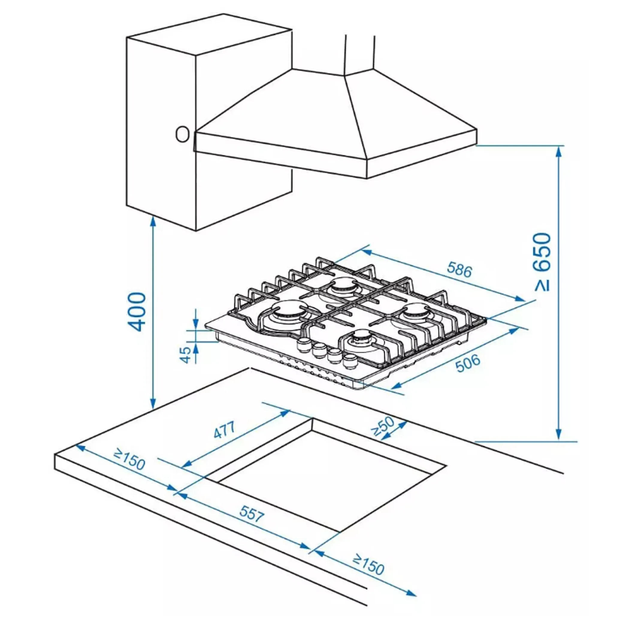 Газовая варочная поверхность Haier HHX-M64RNVX