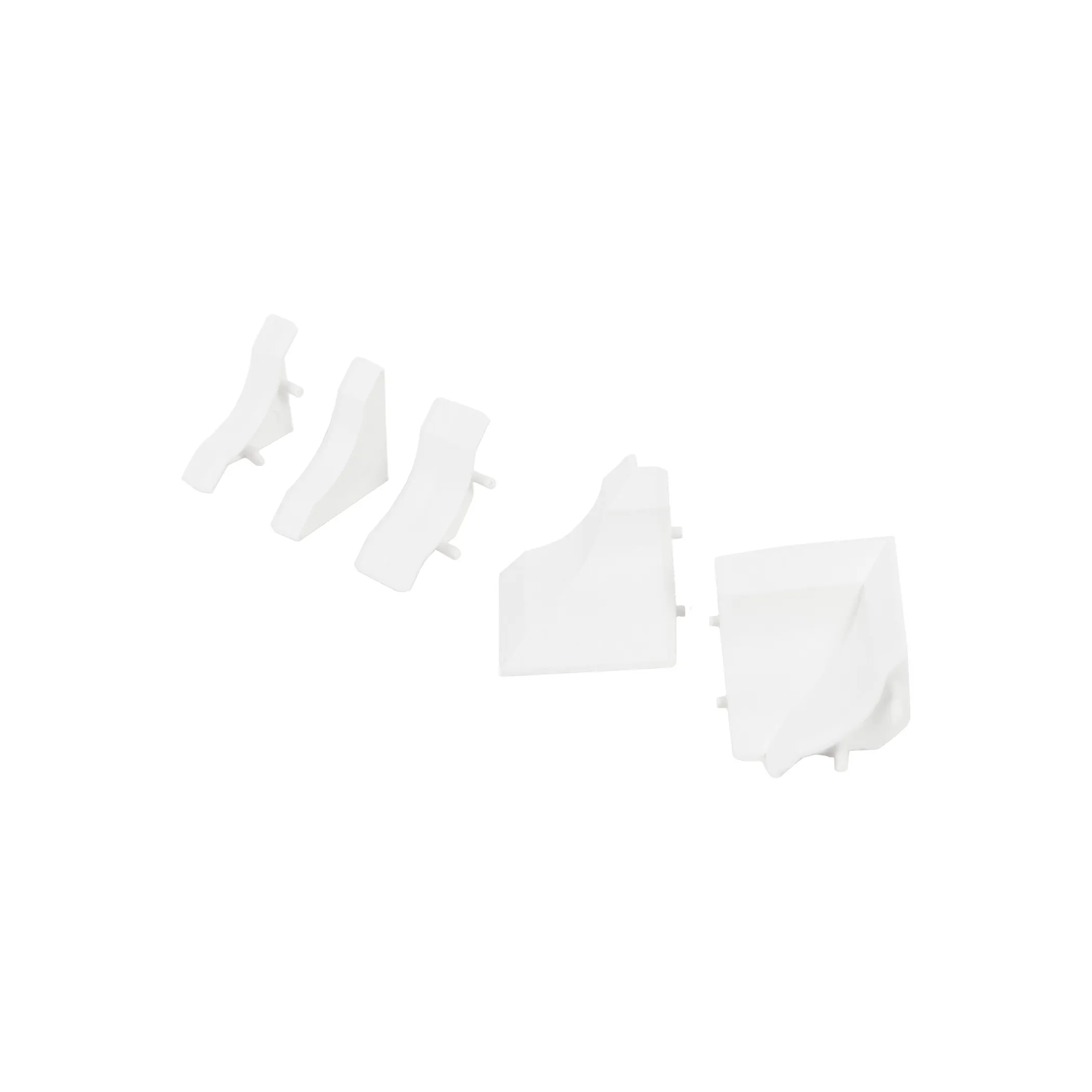 Комплект ПВХ аксессуаров к плинтусу узкому S белый AKS