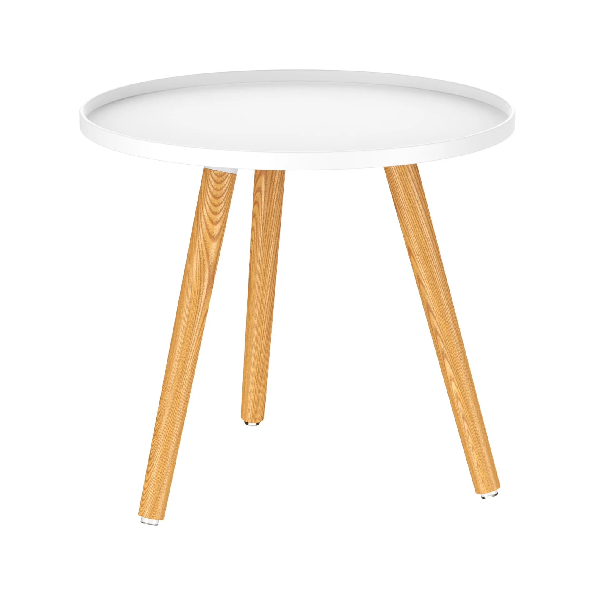 Стол журнальный TALVI, белый/деревянные ножки