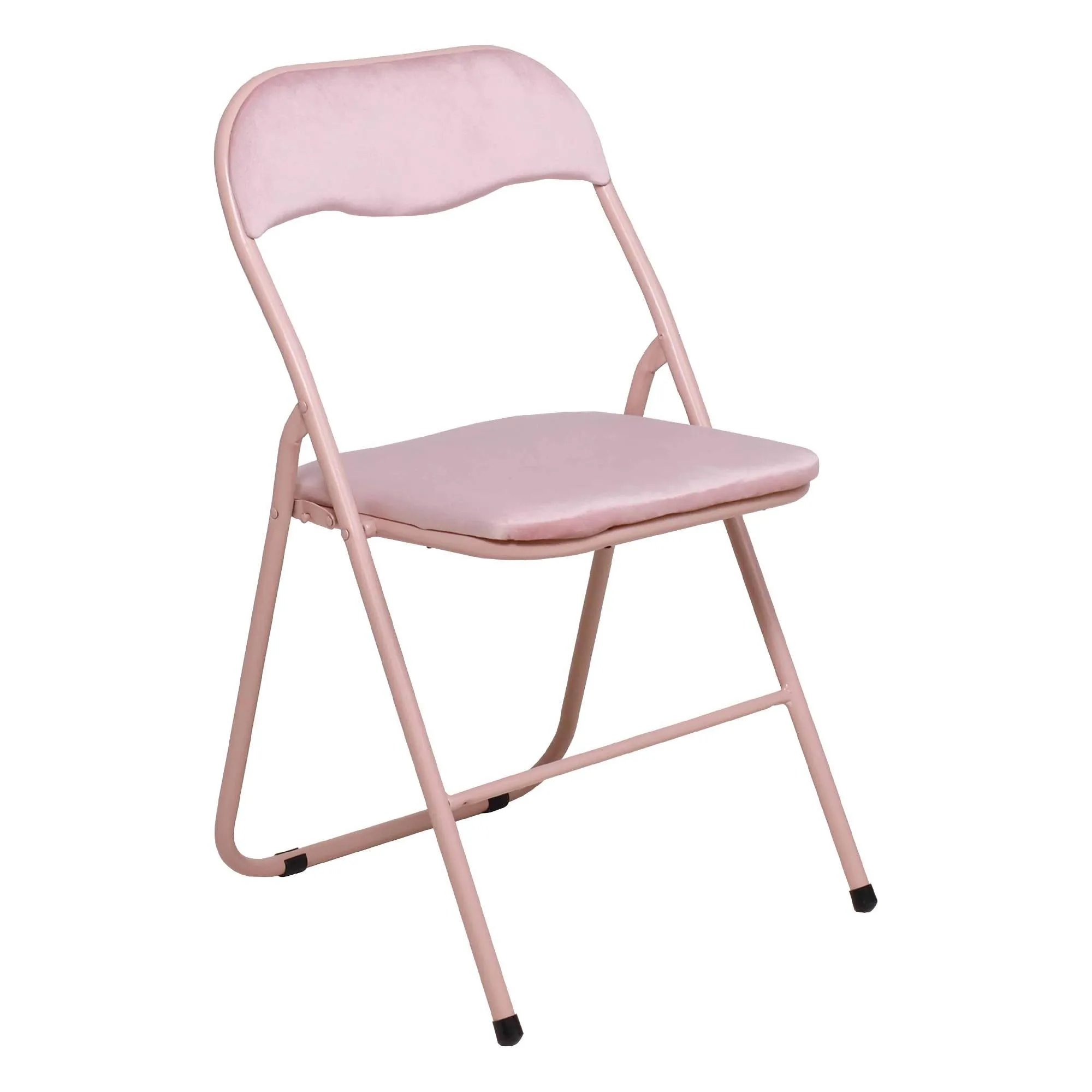 Стул складной JAKE, велюр, нежно-розовый