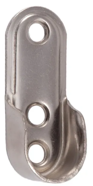 Держатель трубы овальной (сталь), никель AKS