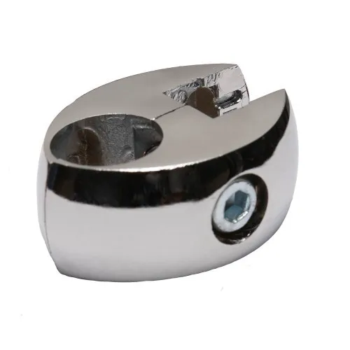 Соединитель стекло/плита к трубе d25 (550) одинарный (с вкладышами), вакуумное хромирование AKS