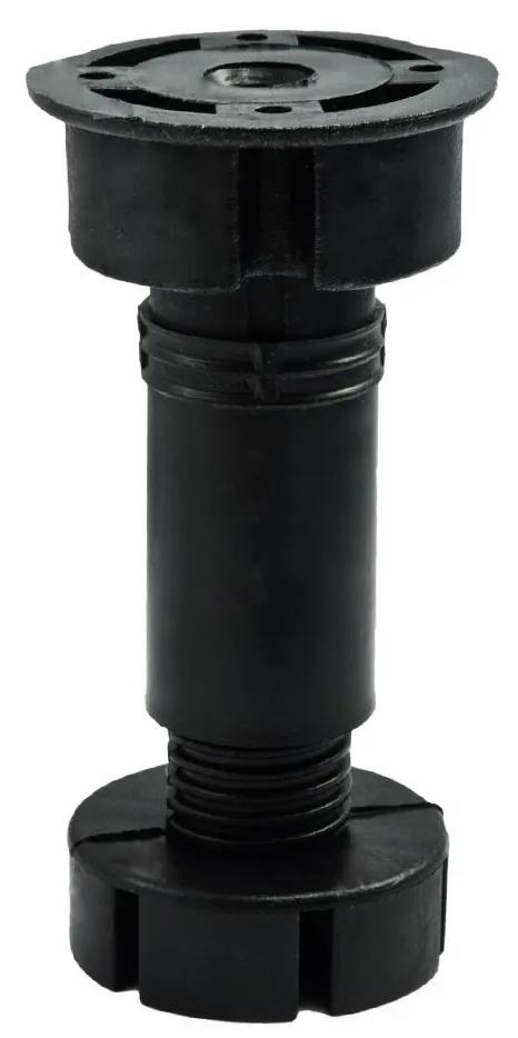 Опора кухонная пласт. h100 трехсоставная с обрезанным верхом, черный (1 упак. = 400 шт.) LEBA