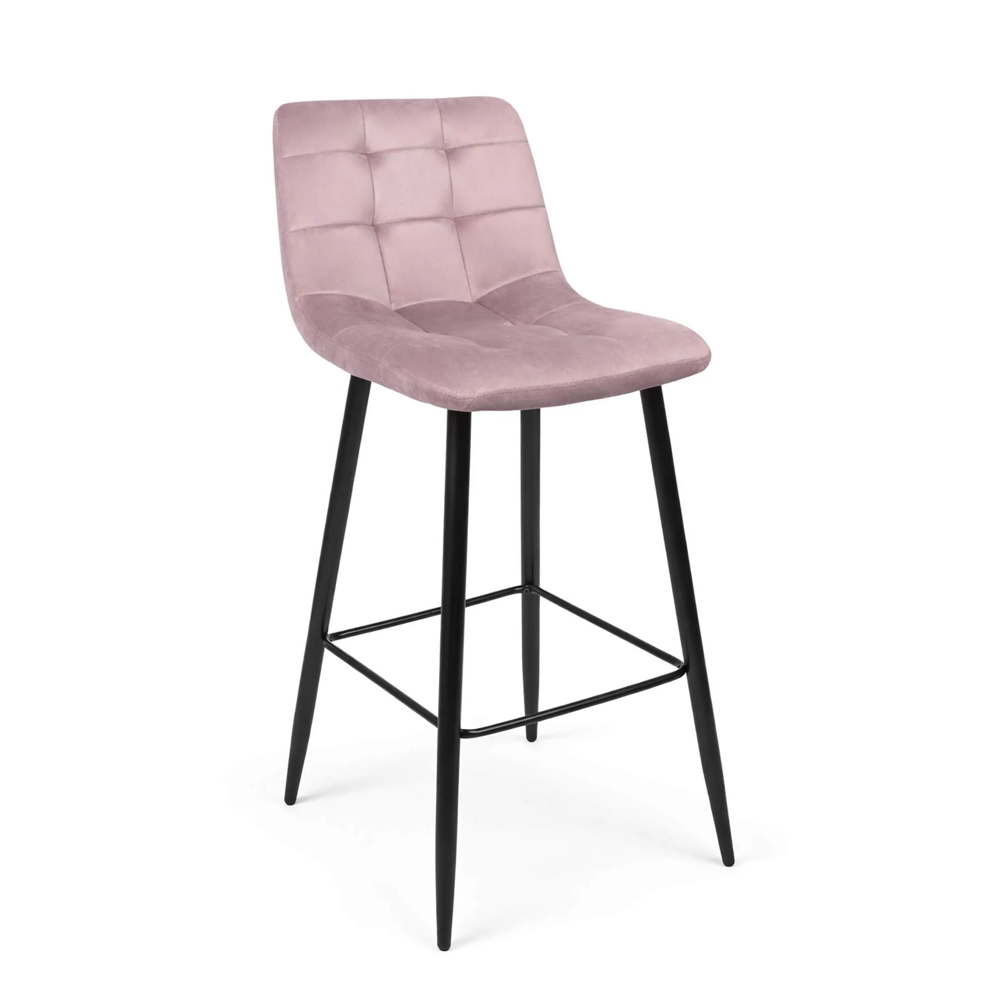 Стул STELLA, барный, пыльная роза велюр HLR25/черный